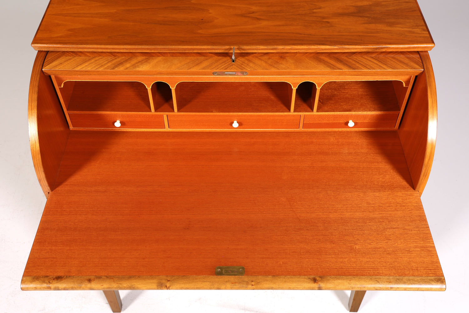 Wunderschöner Mid Century Rollladen Sekretär Danish Design echt Holz Schreibkommode 60er Jahre