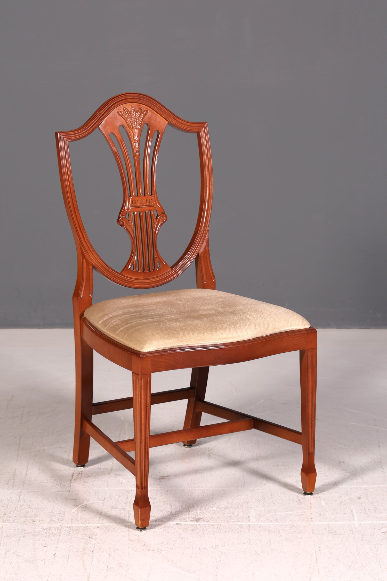 Edles 4x Englische Stühle Set Hepplewhite Stil Dining Chairs Antik Esszimmerstühle Küchenstühle Stuhlset Vintage