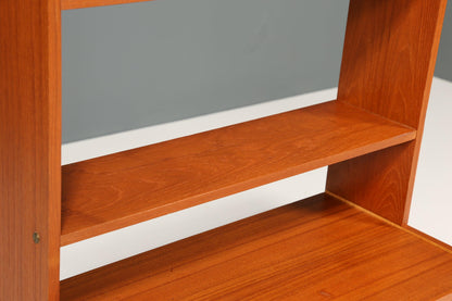 Traumhaftes Mid Century Regal Danish Design Teak Holz Bücherregal Retro Schrank Kommode 60s