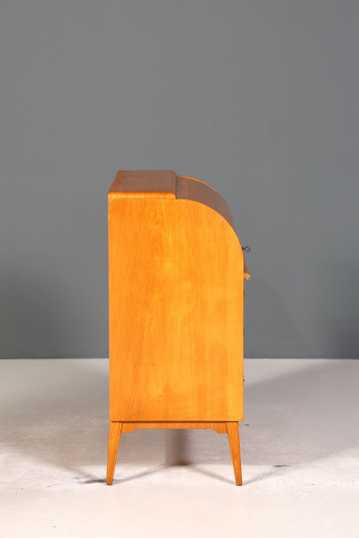 Wunderschöner Mid Century Rollladen Sekretär echt Holz Büro Schrank Vintage Schreibkommode