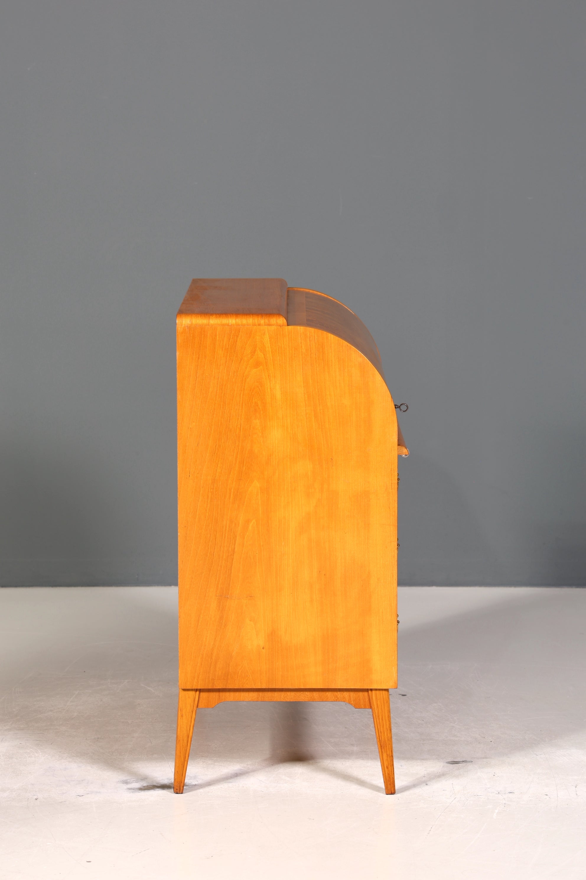 Wunderschöner Mid Century Rollladen Sekretär echt Holz Büro Schrank Vintage Schreibkommode