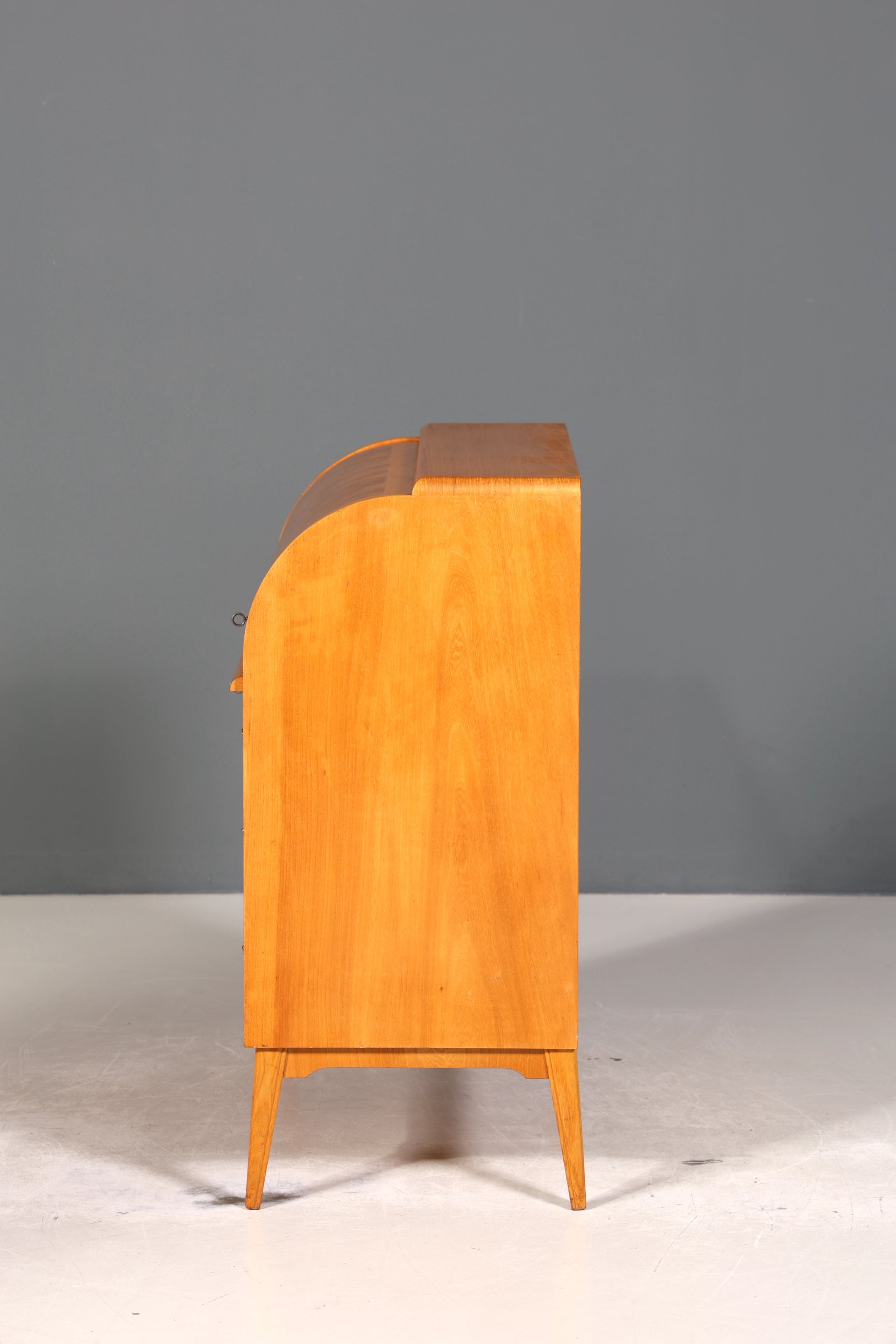 Wunderschöner Mid Century Rollladen Sekretär echt Holz Büro Schrank Vintage Schreibkommode