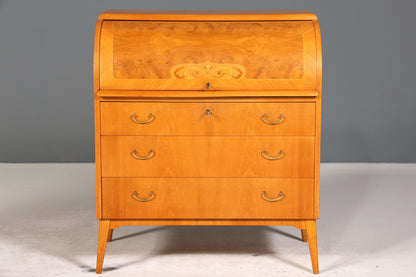 Wunderschöner Mid Century Rollladen Sekretär echt Holz Büro Schrank Vintage Schreibkommode