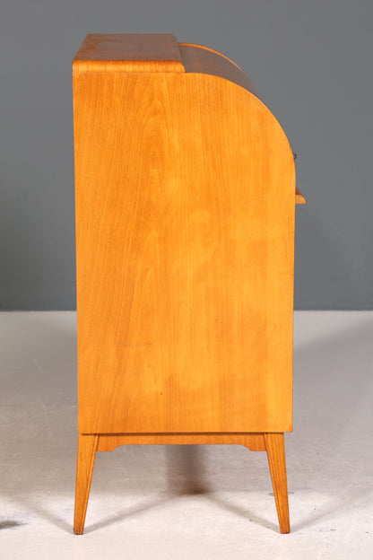 Wunderschöner Mid Century Rollladen Sekretär echt Holz Büro Schrank Vintage Schreibkommode