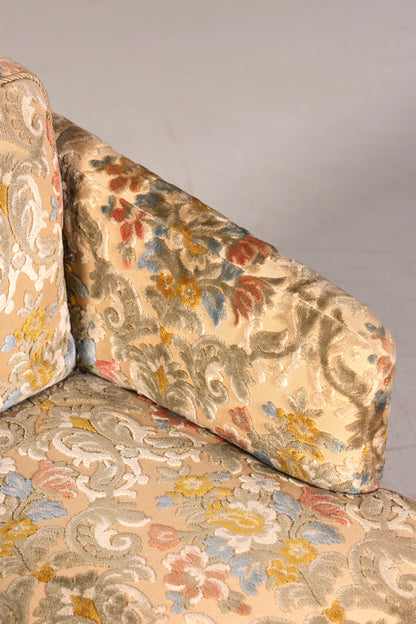 Wunderschöner Chippendale Sessel Art Deco Stil Lounge Floraler Samt Stoff Sessel 2 von 2