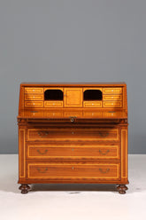 Wunderschöner Englischer Sekretär Schreibkommode echt Holz Schreibtisch Intarsien Kommode