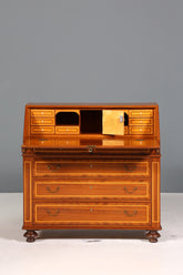 Wunderschöner Englischer Sekretär Schreibkommode echt Holz Schreibtisch Intarsien Kommode