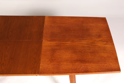 Schlichter Mid Century Esstisch ausziehbarer und höhenverstellbarer Vintage Tisch Retro Küchentisch