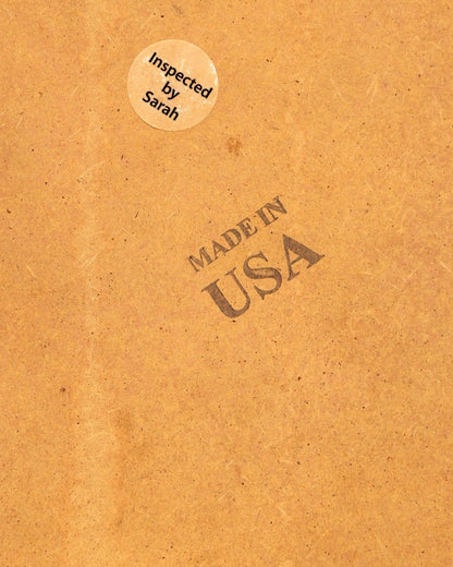 Hauptstadt Möblerei Drexel Heritage Kommode Rückseite mit Made in USA Stempel und Inspektionsaufkleber