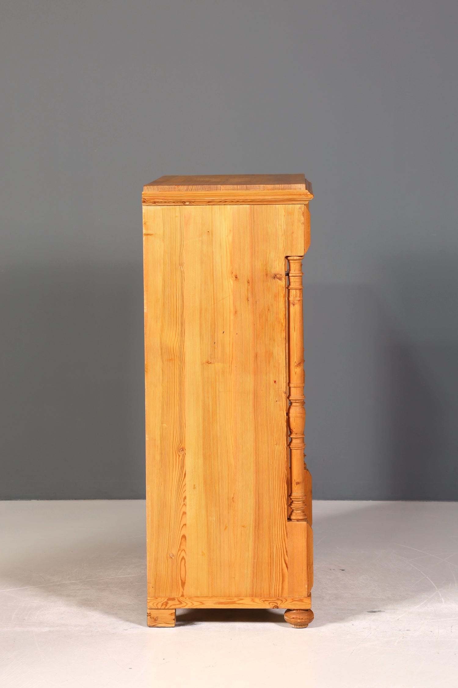 Stilvoller Gründerzeit Sekretär Vertiko Highboard Weichholz Jugendstil Kommode Landhaus Schrank um 1880