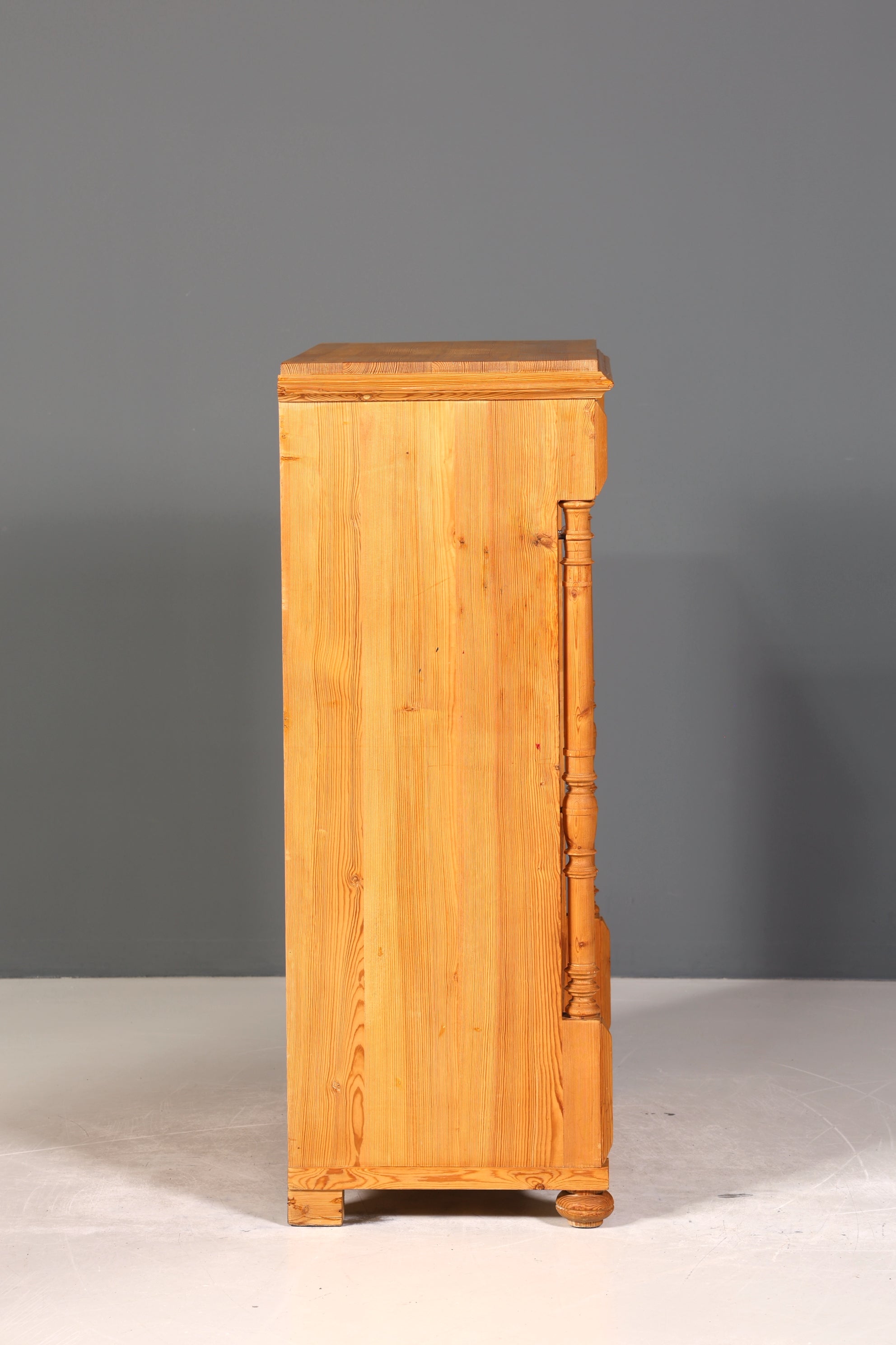 Stilvoller Gründerzeit Sekretär Vertiko Highboard Weichholz Jugendstil Kommode Landhaus Schrank um 1880
