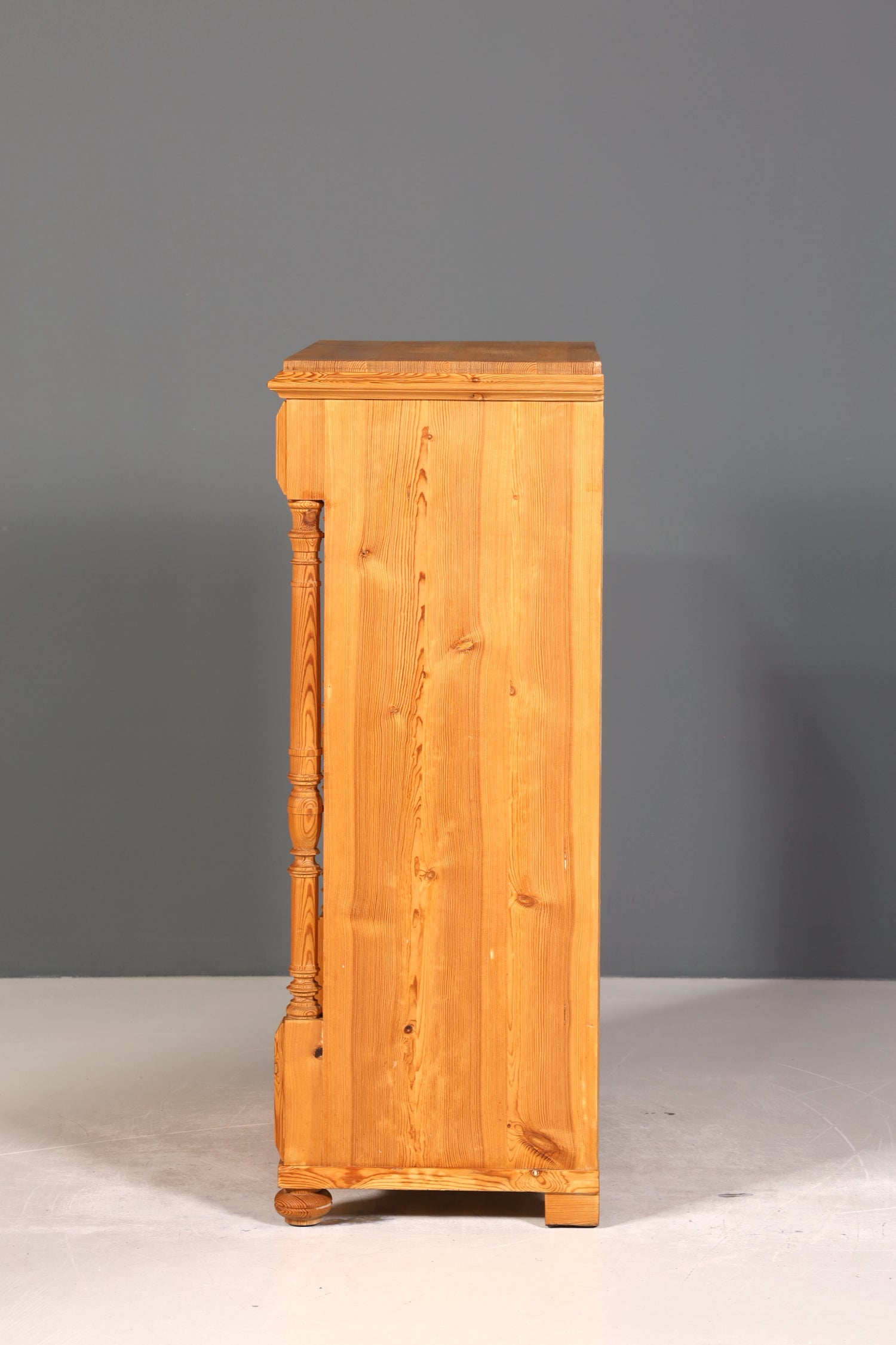 Stilvoller Gründerzeit Sekretär Vertiko Highboard Weichholz Jugendstil Kommode Landhaus Schrank um 1880