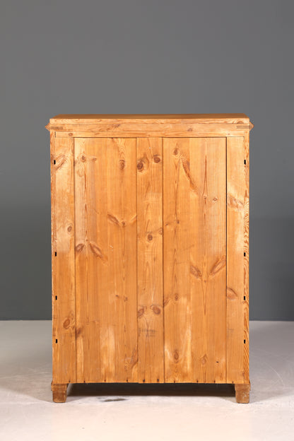 Stilvoller Gründerzeit Sekretär Vertiko Highboard Weichholz Jugendstil Kommode Landhaus Schrank um 1880