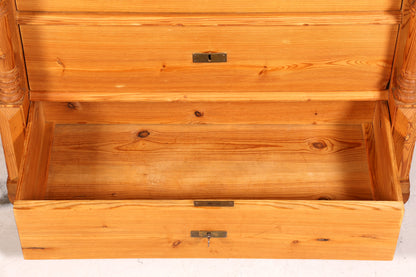 Stilvoller Gründerzeit Sekretär Vertiko Highboard Weichholz Jugendstil Kommode Landhaus Schrank um 1880