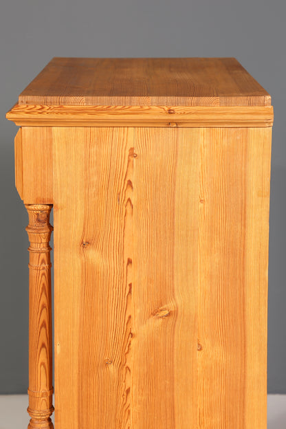 Stilvoller Gründerzeit Sekretär Vertiko Highboard Weichholz Jugendstil Kommode Landhaus Schrank um 1880
