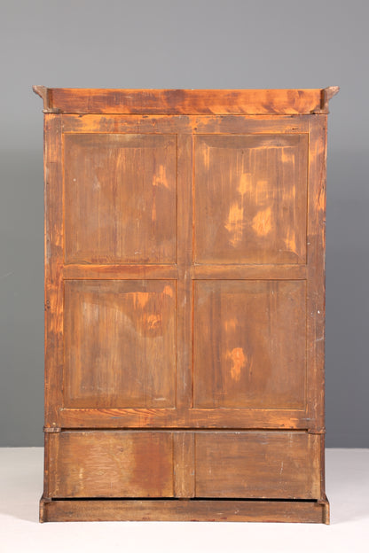 Wunderschöner Original Biedermeier Kleiderschrank um 1880 Antiker Schrank Dielenschrank Wäscheschrank