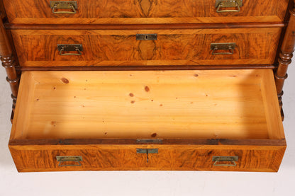 Traumhafte Gründerzeit Kommode Louis Philippe Nussbaum Schubladen Kommode Sideboard um 1880