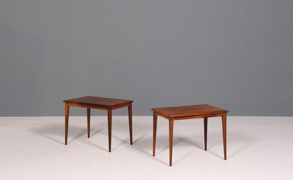 Simple Mid Century Side Table Retro Rosewood Table Vintage Coffee Table Storage Table 1 of 2