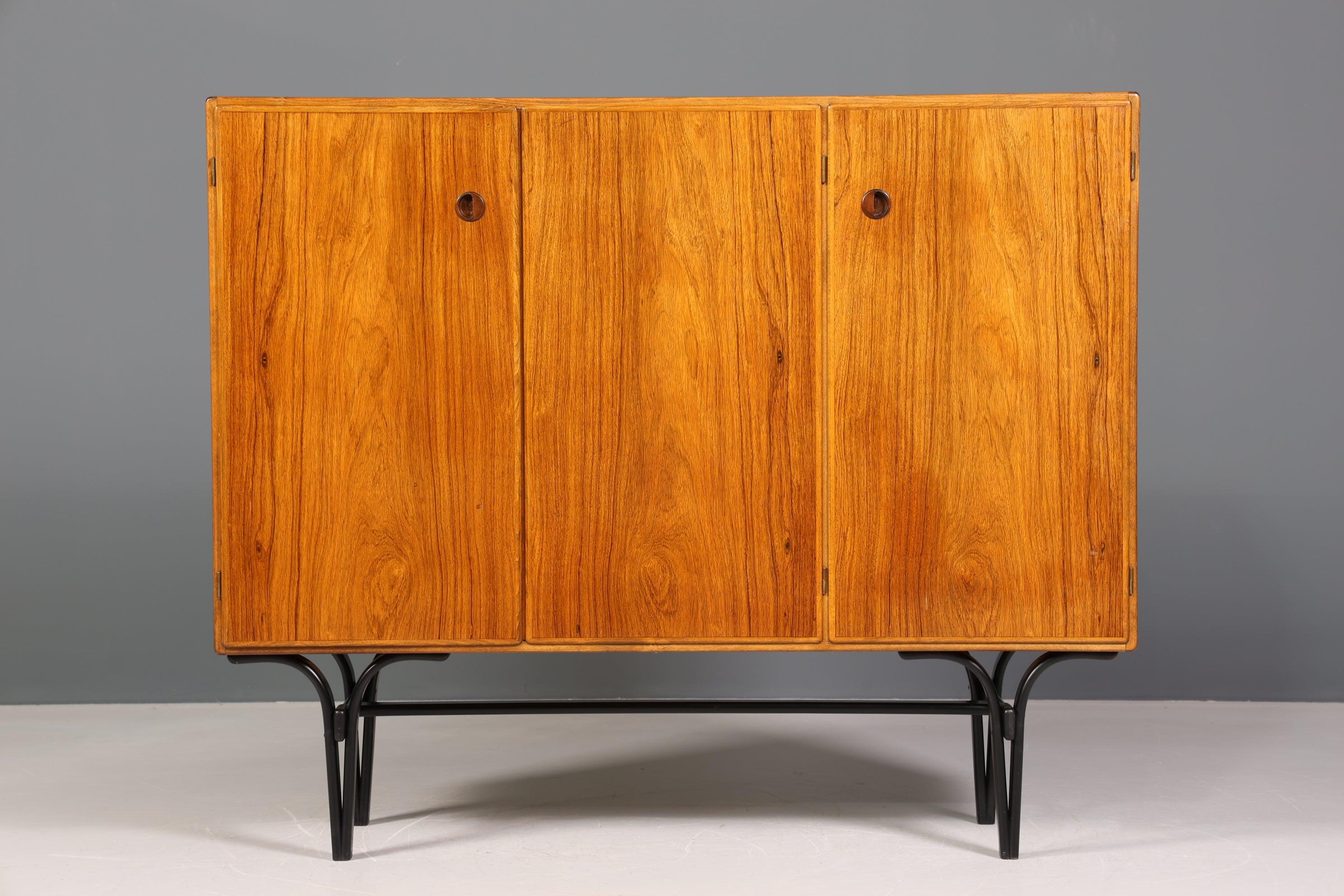 Traumhaftes Mid Century Highboard echt Holz Schrank Büro Kommode 60er Jahre
