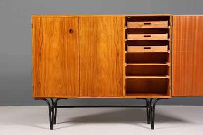 Traumhaftes Mid Century Highboard echt Holz Schrank Büro Kommode 60er Jahre