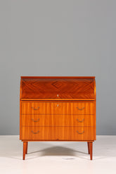 Stilvoller Mid Century Rollladen Sekretär echt Holz Büro Schrank Vintage Schreibkommode
