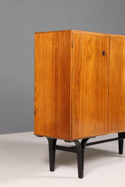 Traumhaftes Mid Century Highboard echt Holz Schrank Büro Kommode 60er Jahre