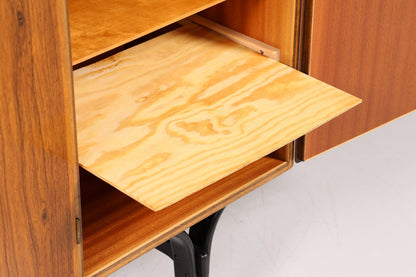 Traumhaftes Mid Century Highboard echt Holz Schrank Büro Kommode 60er Jahre