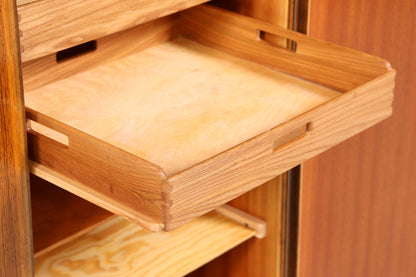 Traumhaftes Mid Century Highboard echt Holz Schrank Büro Kommode 60er Jahre