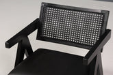 Sehr edler Korbgeflecht Stuhl "Vienna Black +" Armlehnsessel Bauhaus Relax Lounge Chair Stuhl Esszimmer Stuhl Küchenstuhl