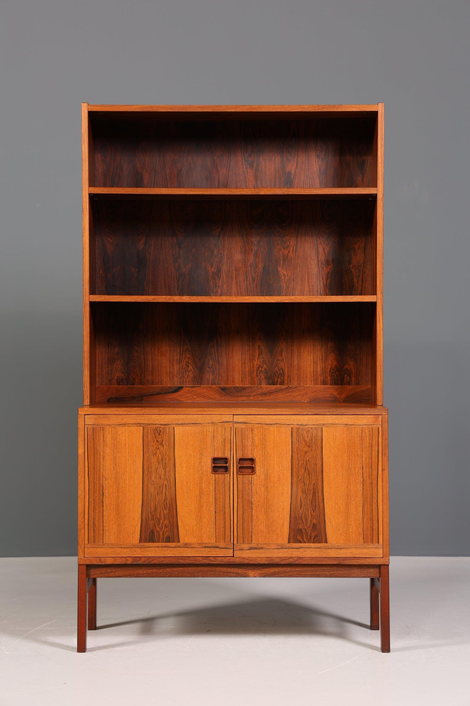 Stilvolles Mid Century Bücherregal Palisander Regal 60er Jahre Schrank Vintage Bücherablage Retro Kommode