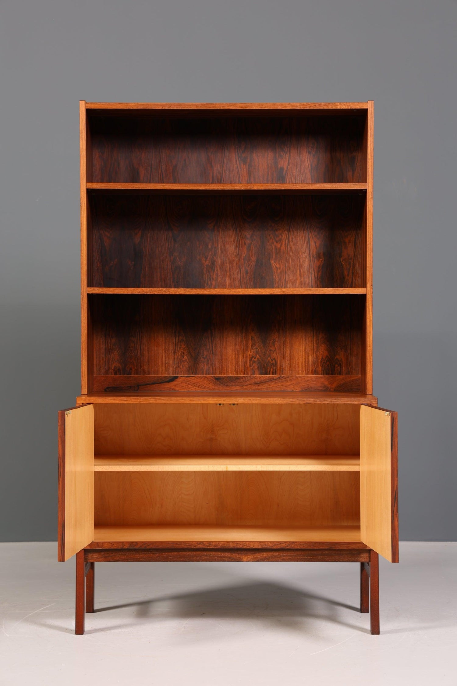 Stilvolles Mid Century Bücherregal Palisander Regal 60er Jahre Schrank Vintage Bücherablage Retro Kommode