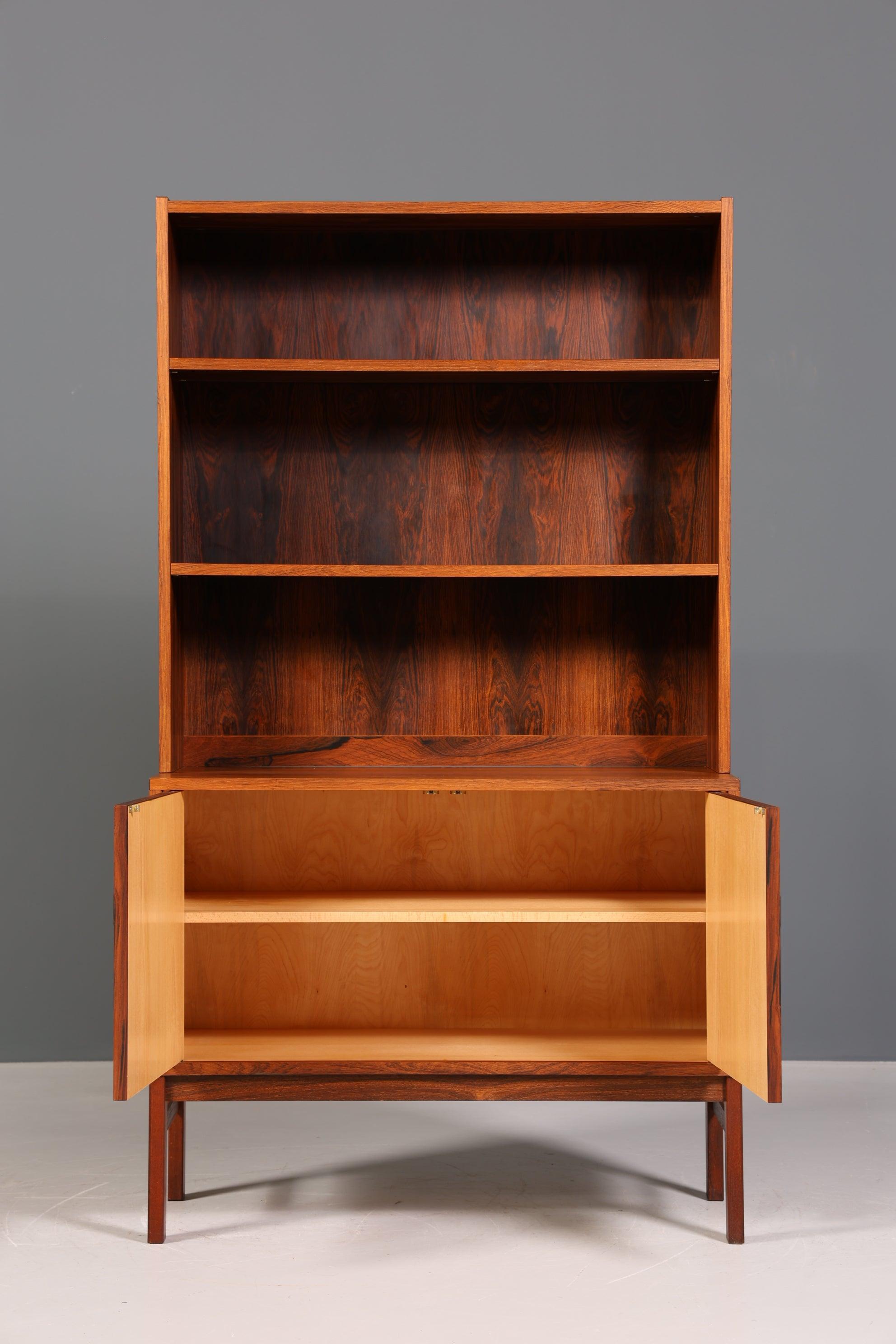 Stilvolles Mid Century Bücherregal Palisander Regal 60er Jahre Schrank Vintage Bücherablage Retro Kommode