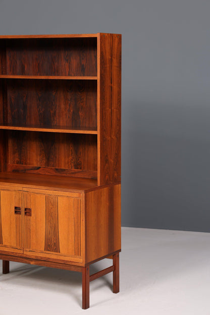 Stilvolles Mid Century Bücherregal Palisander Regal 60er Jahre Schrank Vintage Bücherablage Retro Kommode