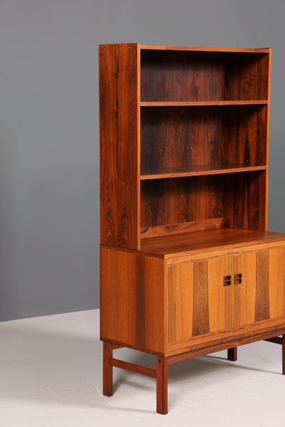 Stilvolles Mid Century Bücherregal Palisander Regal 60er Jahre Schrank Vintage Bücherablage Retro Kommode