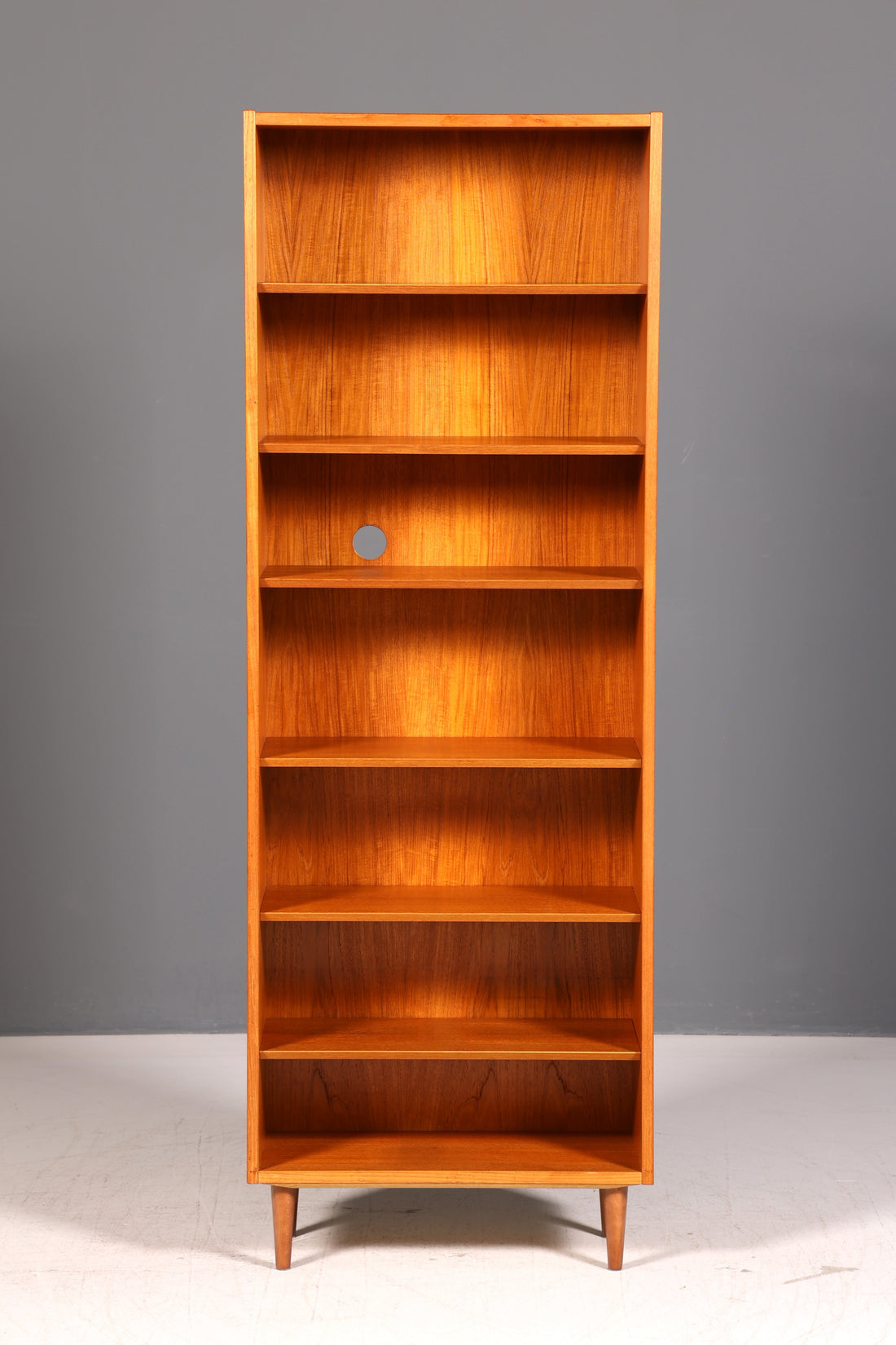 Schlichtes Mid Century Regal Echt Holz Bücherregal Vintage Standregal Retro 60er Schrank Buchregal Danish Wohnzimmer