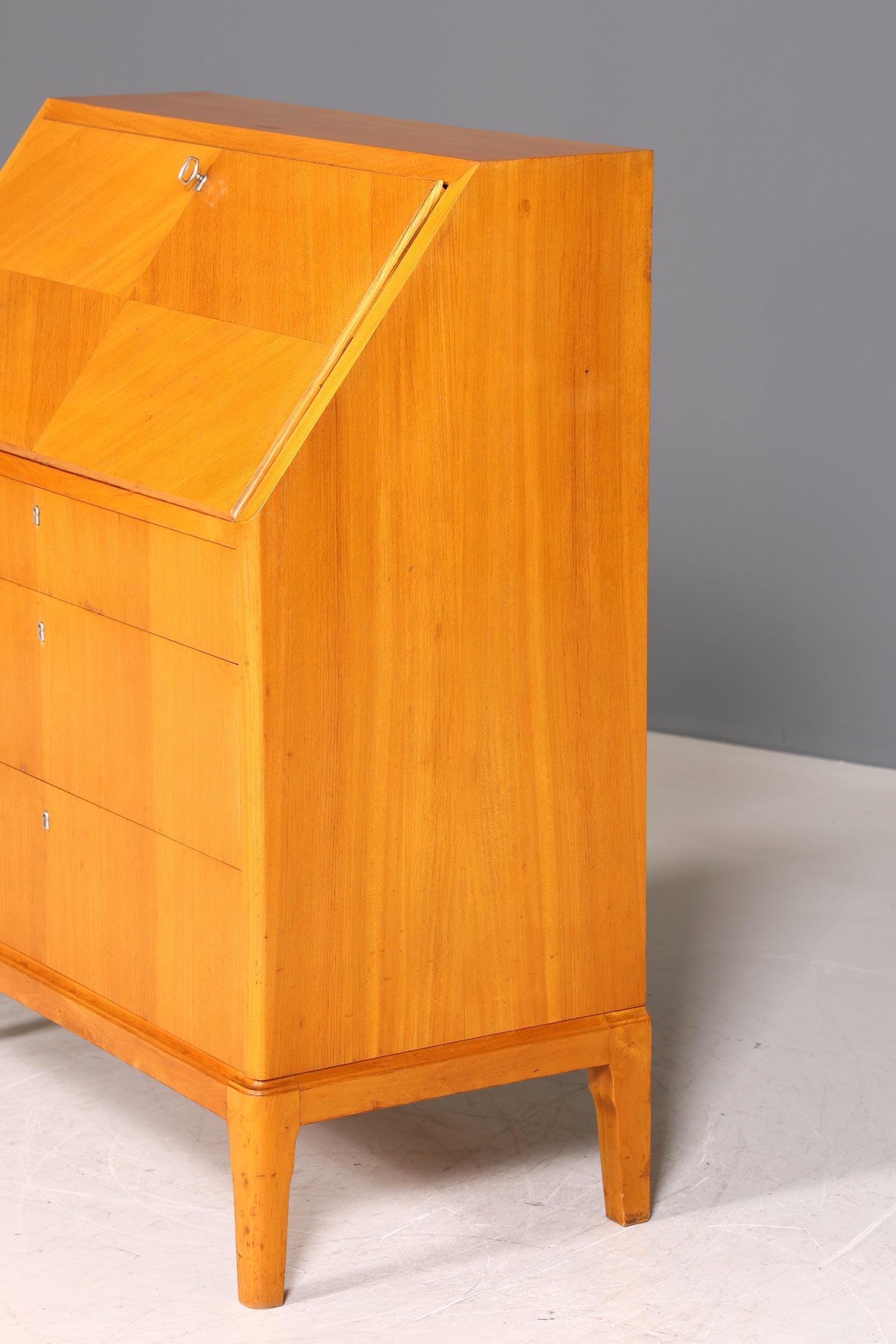 Schlichter Sekretär im Biedermeier Stil um 1930 echt Holz Schreibmöbel Kommode