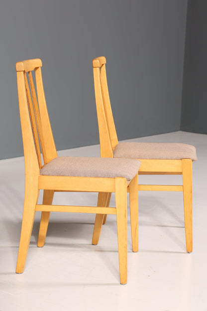 2x Schlichte Mid Century Stühle Retro Stuhlset Danish Design Küchenstühle Esszimmer Stühle - Stühle