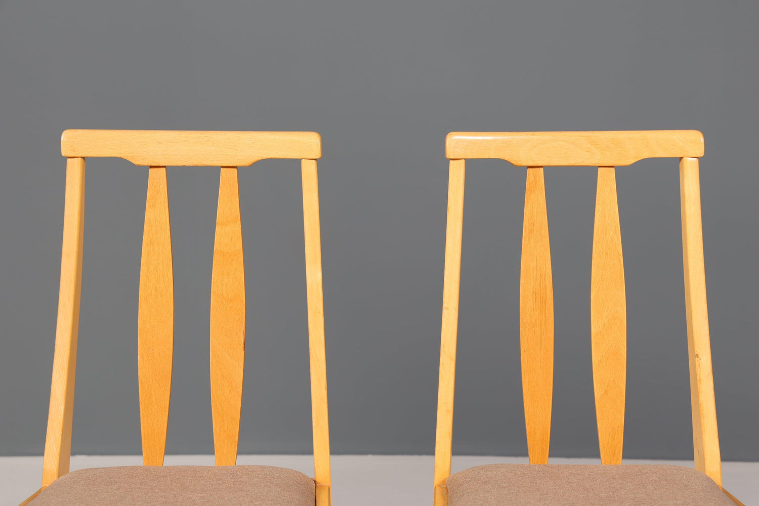2x Schlichte Mid Century Stühle Retro Stuhlset Danish Design Küchenstühle Esszimmer Stühle - Stühle