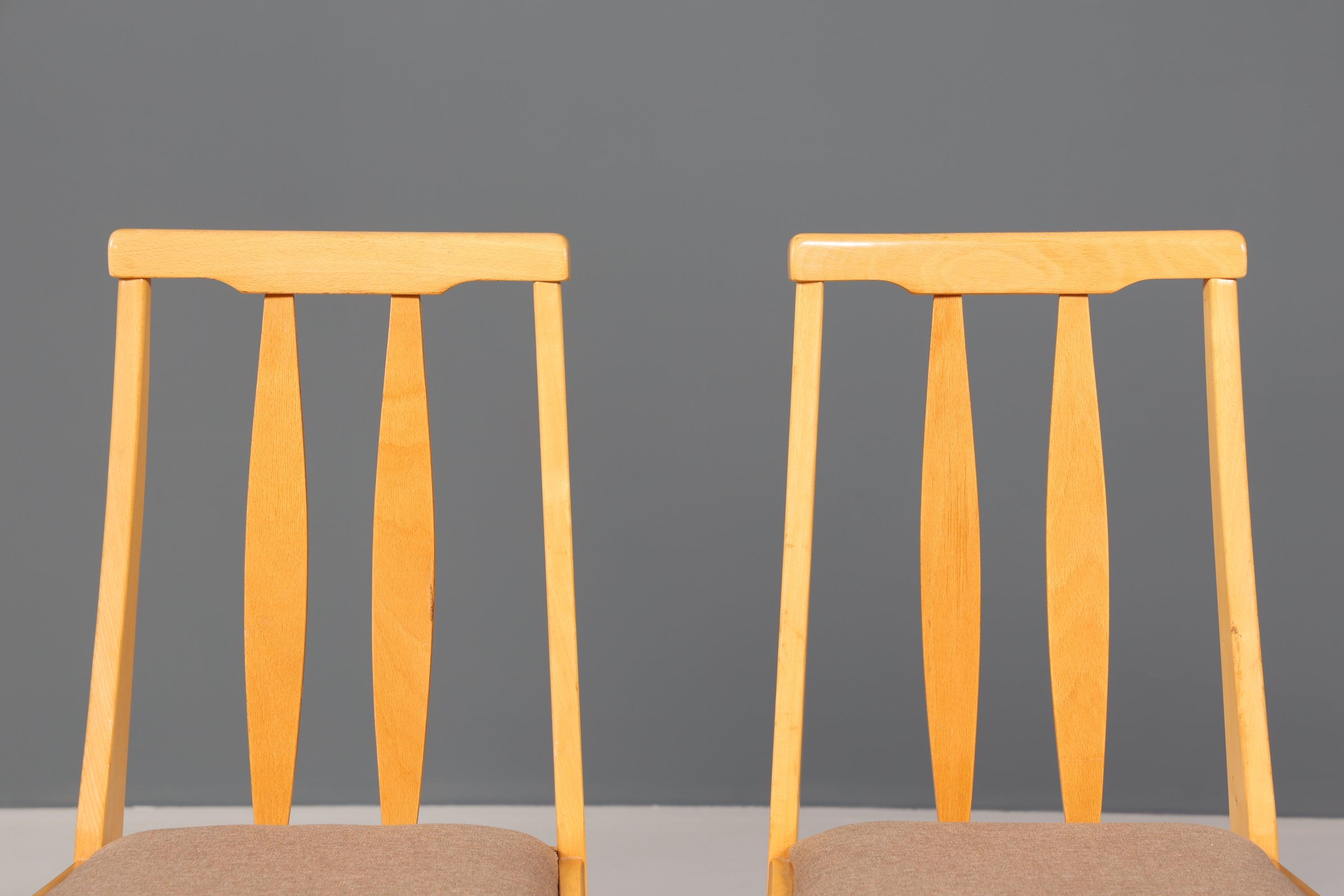 2x Schlichte Mid Century Stühle Retro Stuhlset Danish Design Küchenstühle Esszimmer Stühle - Stühle