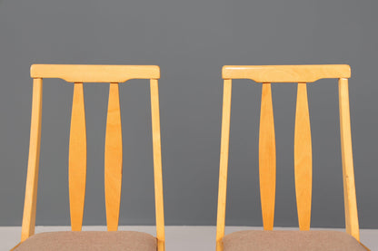 2x Schlichte Mid Century Stühle Retro Stuhlset Danish Design Küchenstühle Esszimmer Stühle - Stühle