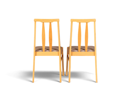 2x Schlichte Mid Century Stühle Retro Stuhlset Danish Design Küchenstühle Esszimmer Stühle
