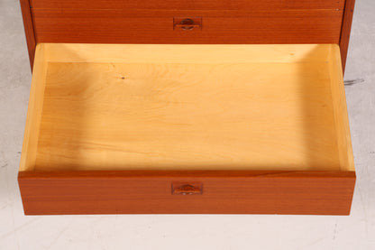 Schlichtes Mid Century Regal Teak Holz Bücherregal Schrank Vintage Kommode Retro Buchablage