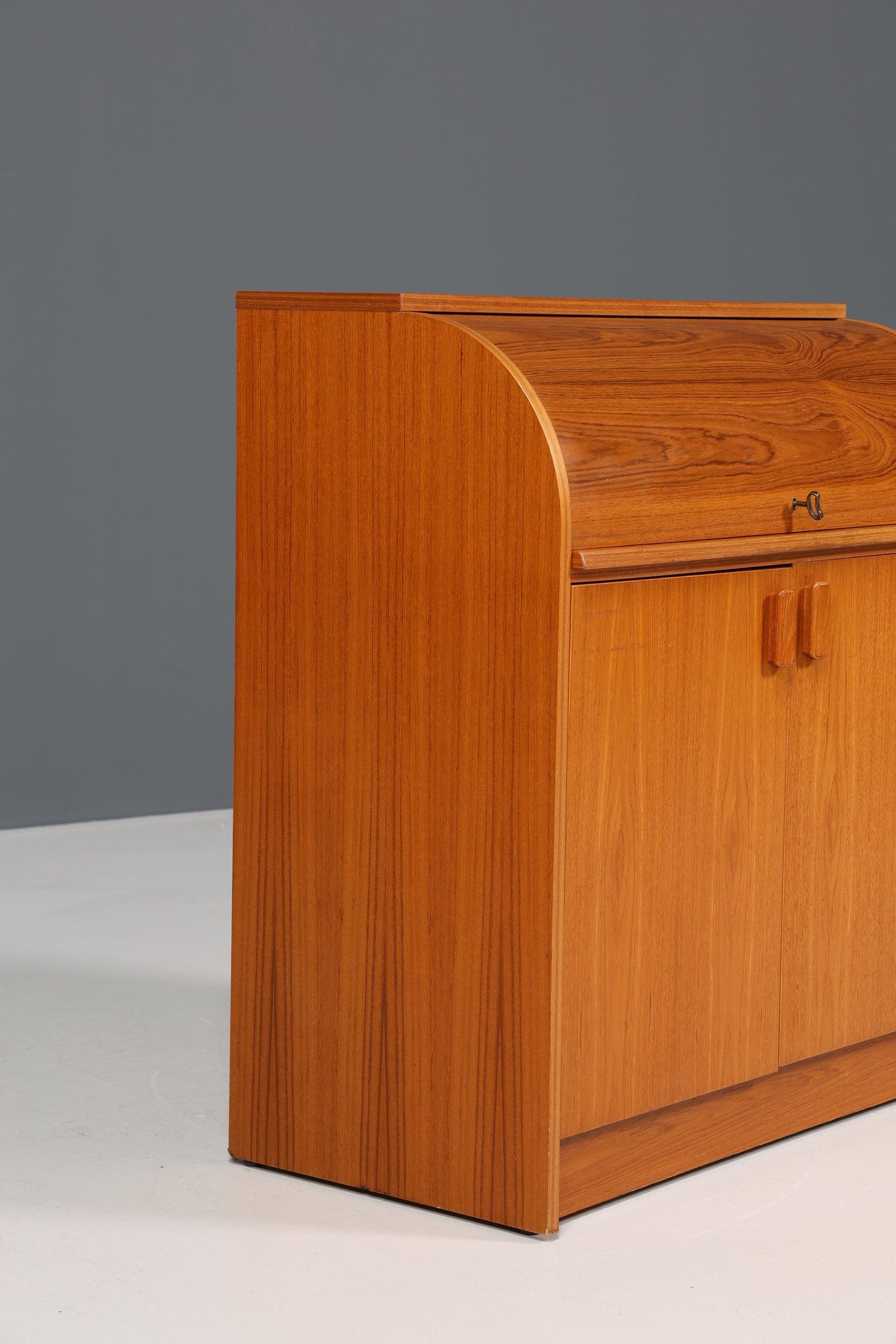 Traumhafter Mid Century Rollladen Sekretär Danish Design Büro Schrank 60er Jahre Schreib Kommode