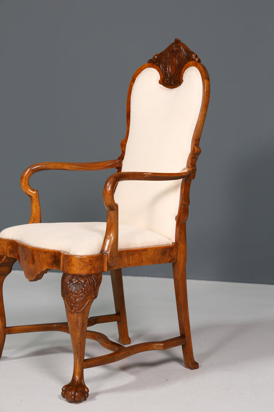 Traumhafter Louis Philippe Armlehnstuhl Antik massiv Holz Sekretär Stuhl Sessel