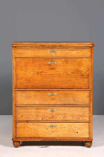 Stilvoller Biedermeier Sekretär Vertiko Louis Philippe Highboard Kommode Schubladenkommode
