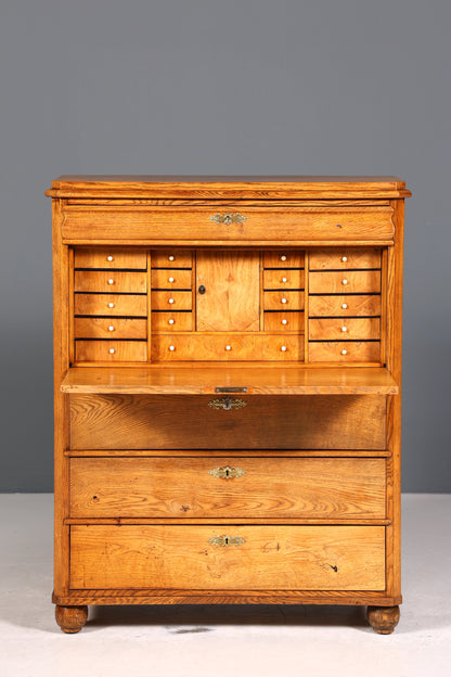Stilvoller Biedermeier Sekretär Vertiko Louis Philippe Highboard Kommode Schubladenkommode