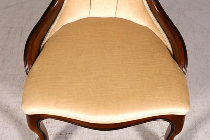 Wunderschöner Louis Philippe Stuhl Antik Chippendale Sekretär Stuhl Polsterstuhl Echt Holz Esszimmerstuhl Vintage