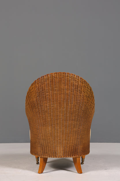 Wunderschöner Sessel im Art Deco Stil um 1940 Armlehnsessel Bauhaus Rattan Lounge Sessel