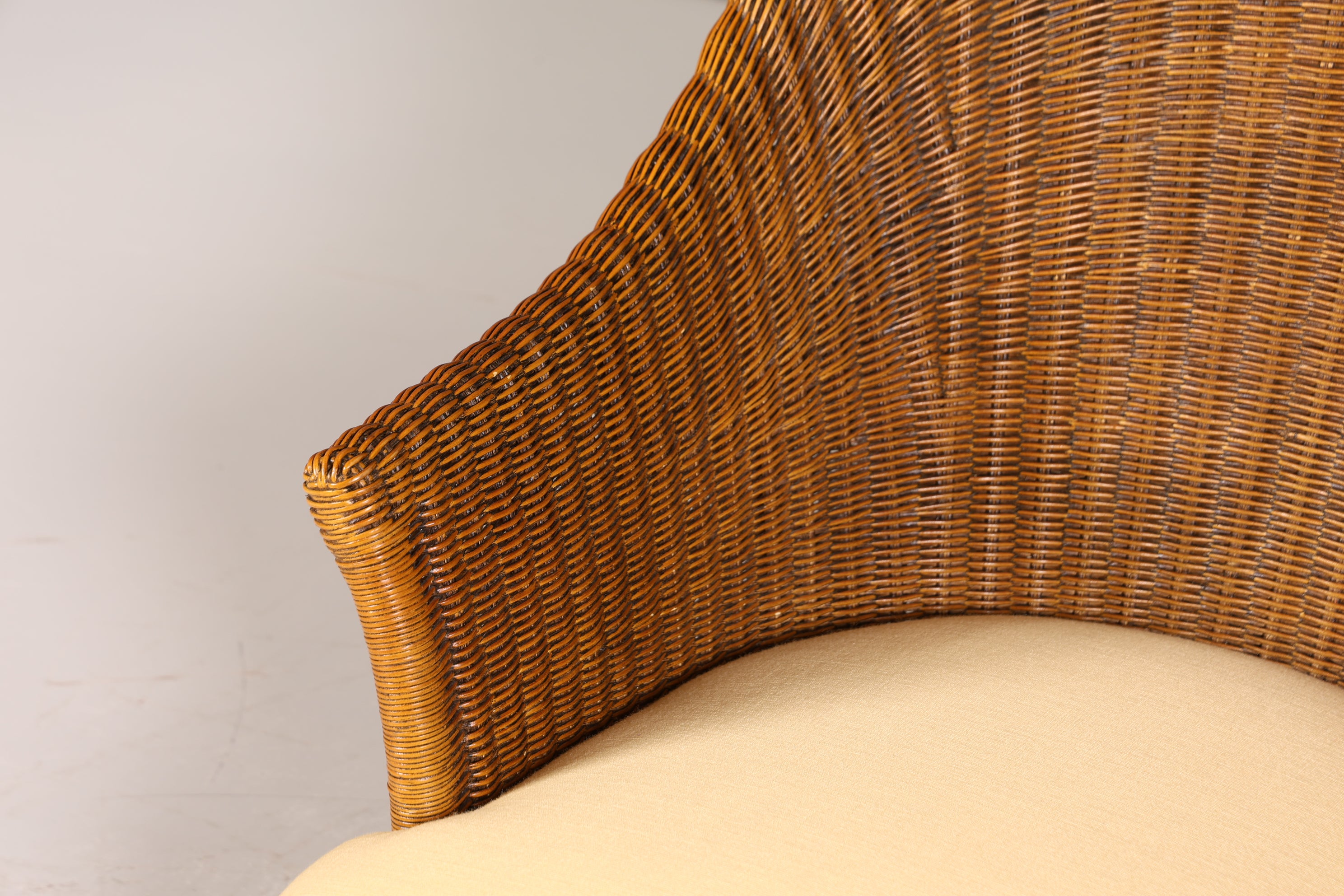 Wunderschöner Sessel im Art Deco Stil um 1940 Armlehnsessel Bauhaus Rattan Lounge Sessel