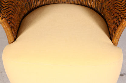 Wunderschöner Sessel im Art Deco Stil um 1940 Armlehnsessel Bauhaus Rattan Lounge Sessel